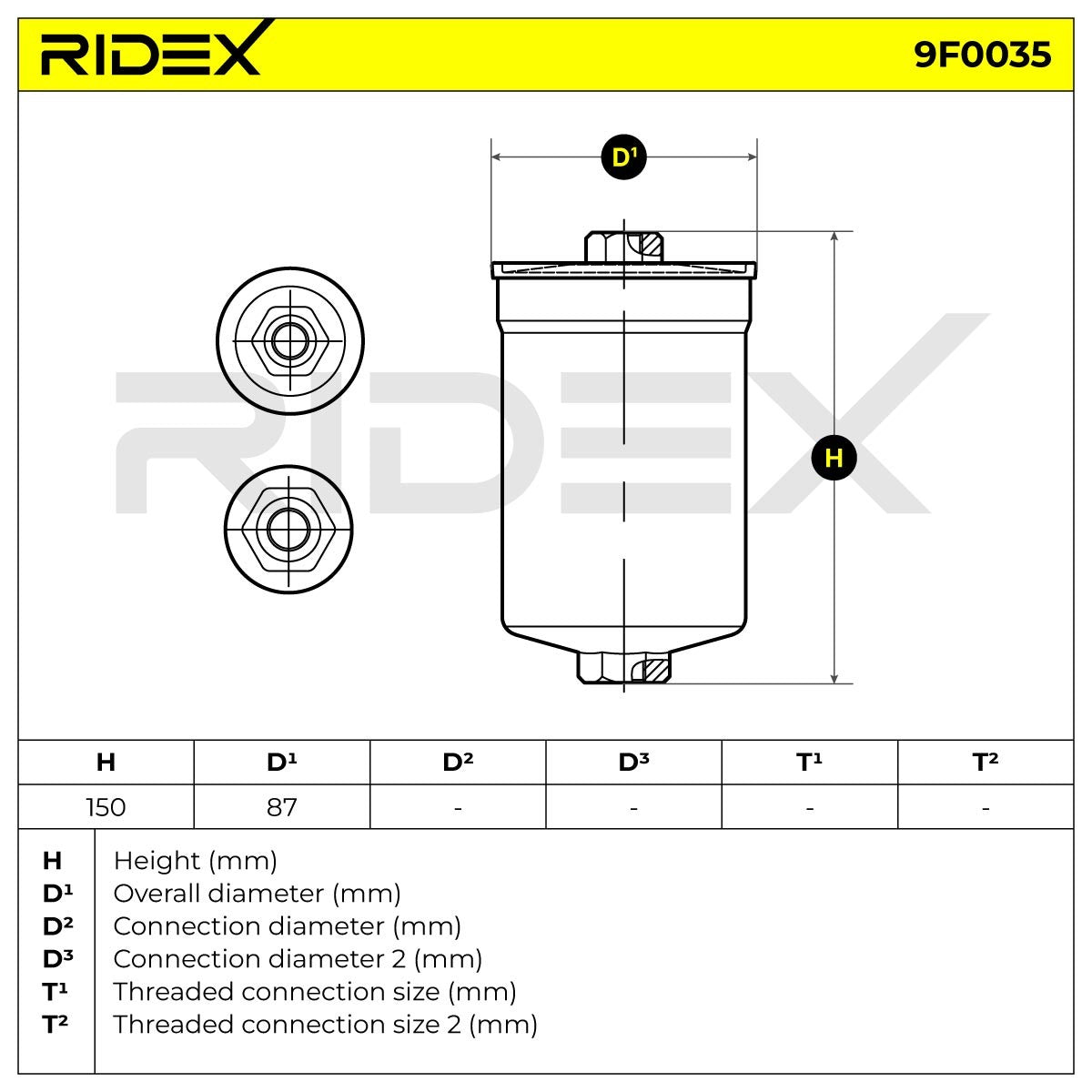 RIDEX 9F0035 Fuel filter