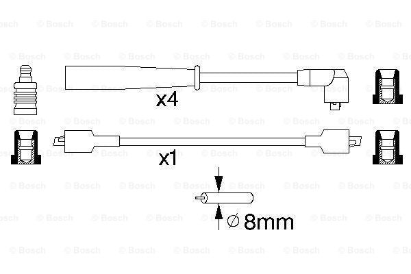 BOSCH 0 986 356 774 Zündkabelsatz für FORD ESCORT, ORION, FIESTA